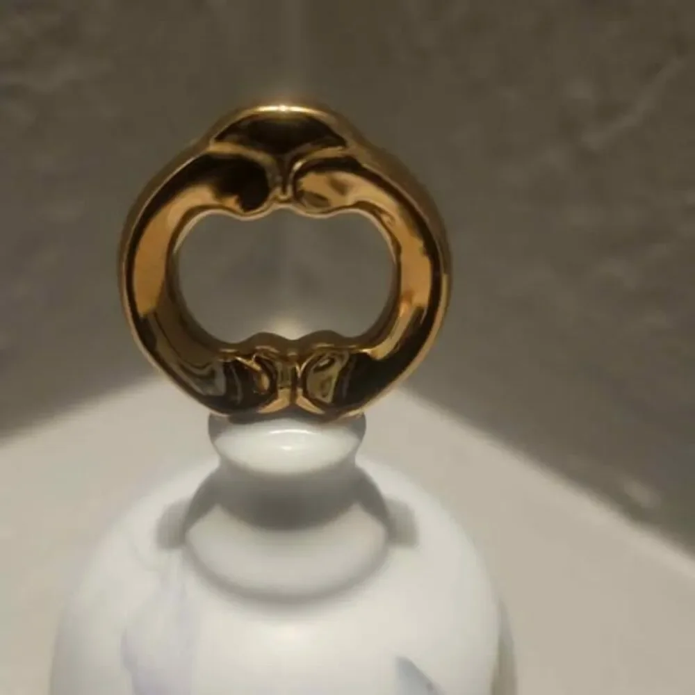 Ceramic Bell Danbury Mint Bell Hand Painted Roses Collectible Bell